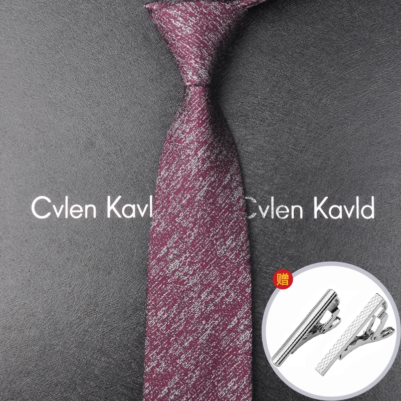 

New CK silk 100% striped formal tie for men's business and leisure, narrow 6cm, high-end groom and student fashion accessories