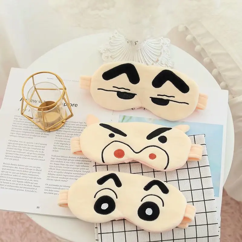 New Kawaii Cartoon Crayon Shin-Chan Adjustable Eyeshade Work Rest Anime Good Sleep Nap Girls Boys Surprise Gifts Doll