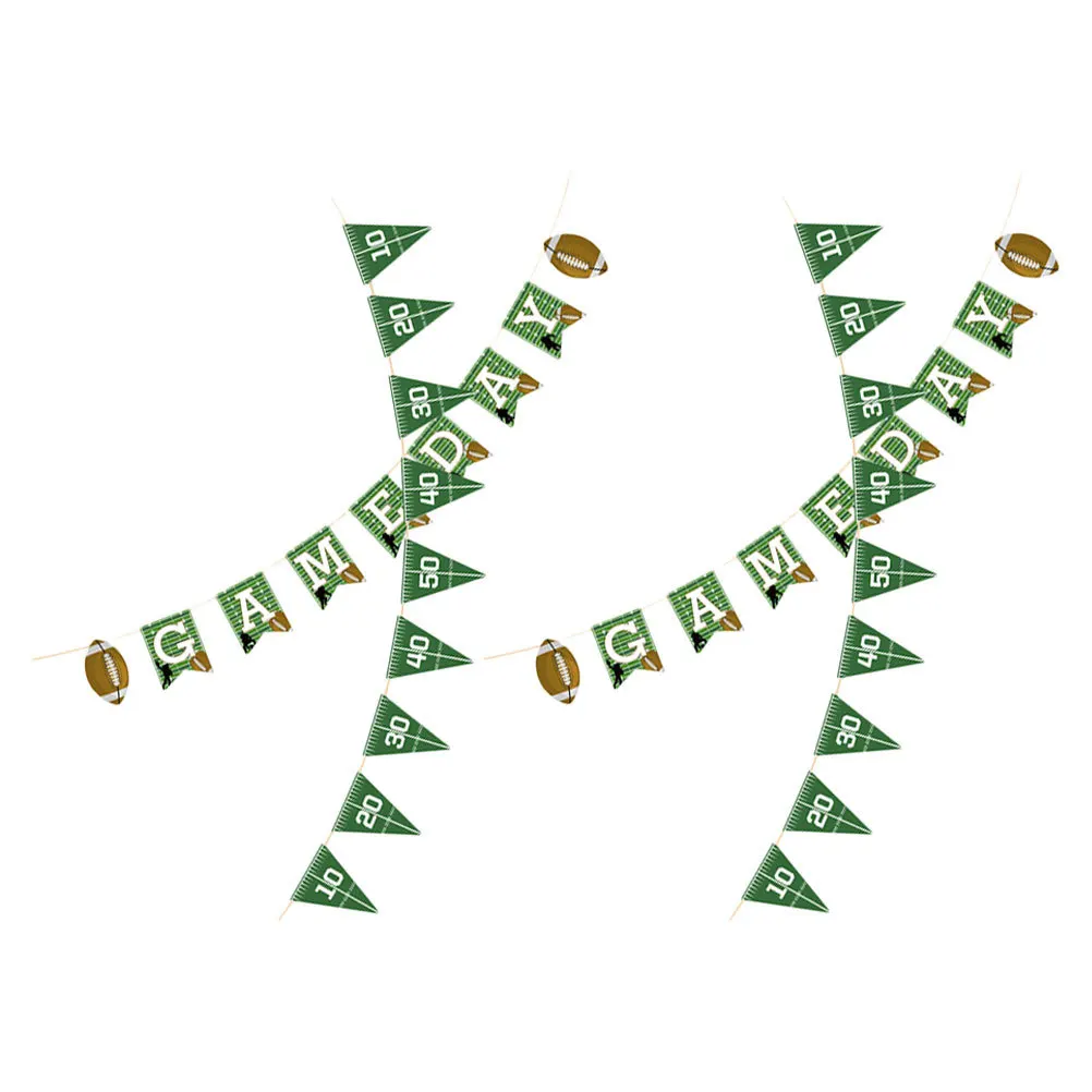 

4Pcs Rugby Theme Banner Football Party Decorations Birthday Celebration Supplies Unique Happy Atmosphere Party Decorations