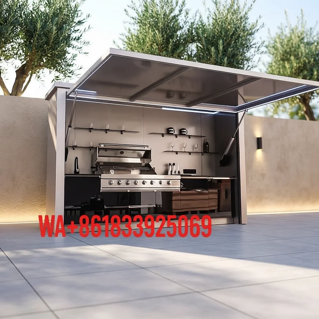 Luxury Prefabricated Outdoor BBQ Kitchen Pods Modular Stainless Steel Outdoor Kitchen Units for Backyard Patio Garden Cooking — Luxury