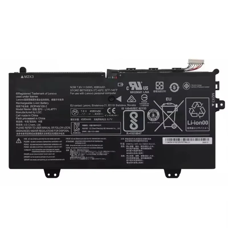 L14L4P71 L14L4P72 L14M4P71 Notebook Battery for Lenovo Yoga Convertible 11-5Y10 700-11ISK 3 11 7.6V 34Wh