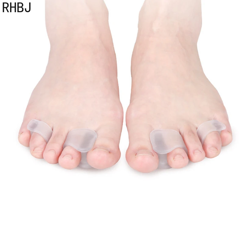 RHBJ-سيليكون جل تو مستقيم ، تو فاصل ، أصابع حامي ، الورم الضابط ، أروح أروح ، العناية بالقدم ، باديكير ، 2 قطعة #3