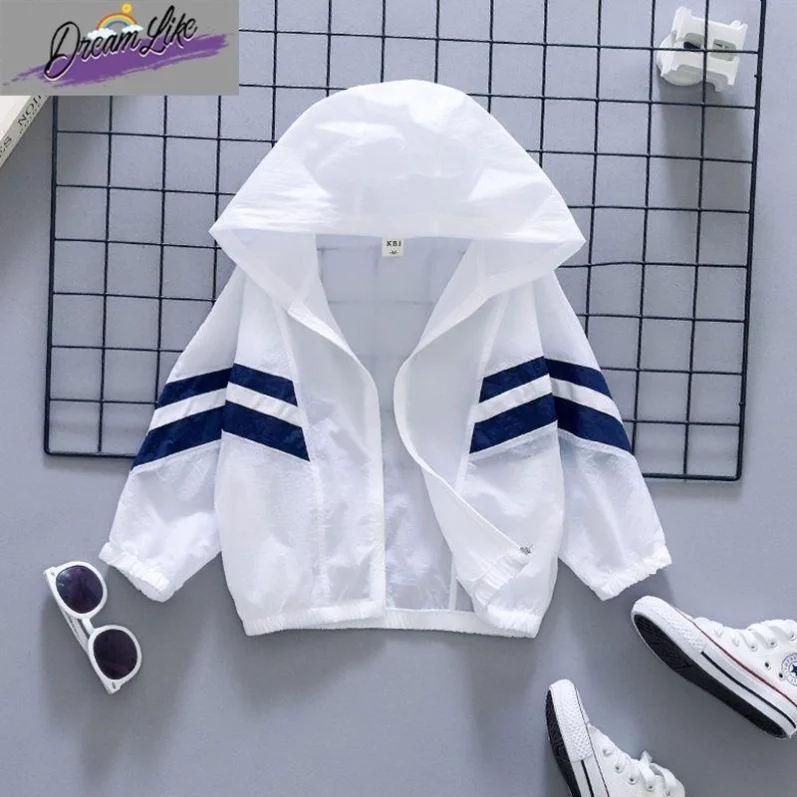 Roupa de Verão para Meninos, Leve e Respirável, Proteção Solar, Estilo Coreano, Secagem Rápida, Conjunto Infantil para Crianç...