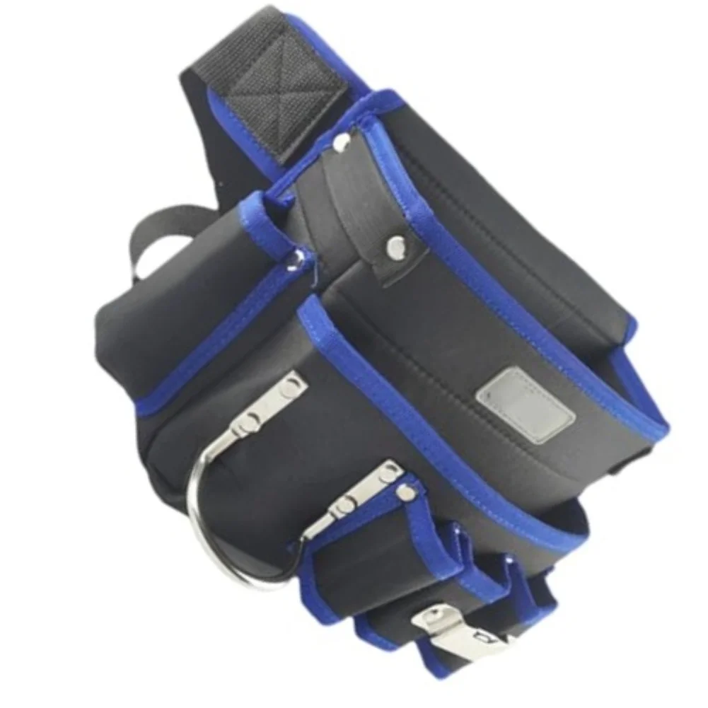 Adjustable Oxford Tool Pouch, Spacious Hands‑free Utility Waist Bag, Multi‑pocket Storage Holder For Electrician, Carpenter