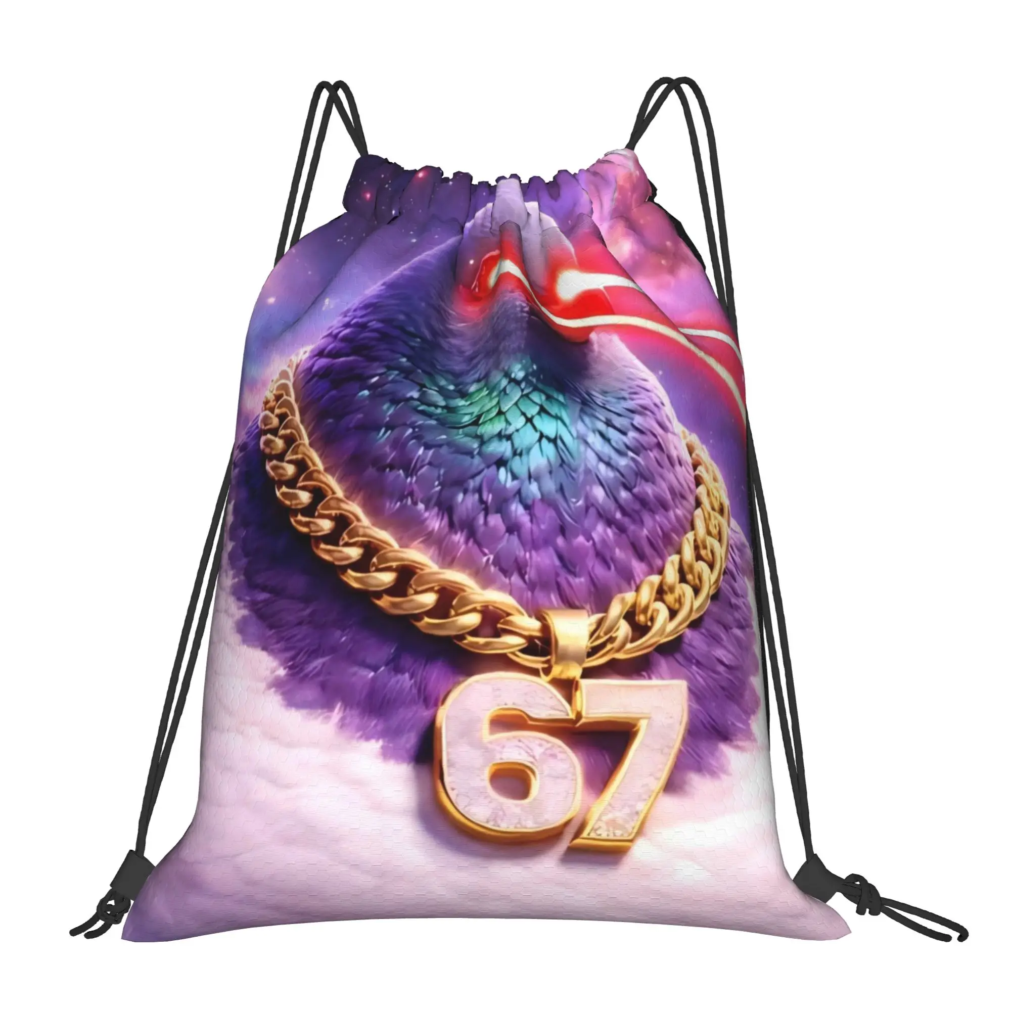 Space Laser Pigeon 67 67 Drawstring Bags Travel Unisex Storage Organize Bundle Pocket Rope Bag