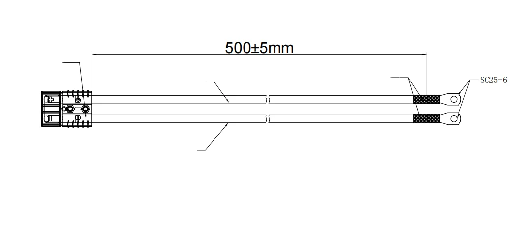 Imagem -03 - Cabo de Conexão Kingbo-lindoviver para Baterias jk Bms e Lifepo4 8awg e 6awg com Anderson 120a 500 mm