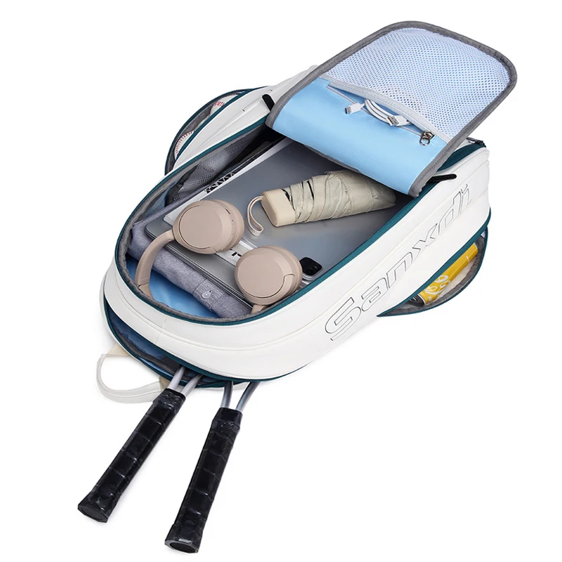 2026 SANXDI حقيبة مضرب التنس الرجال النساء بولي PU تنس الريشة تنس ظهره الأحذية مقصورة باديل الاسكواش Pickleball للجنسين حقيبة التنس #3