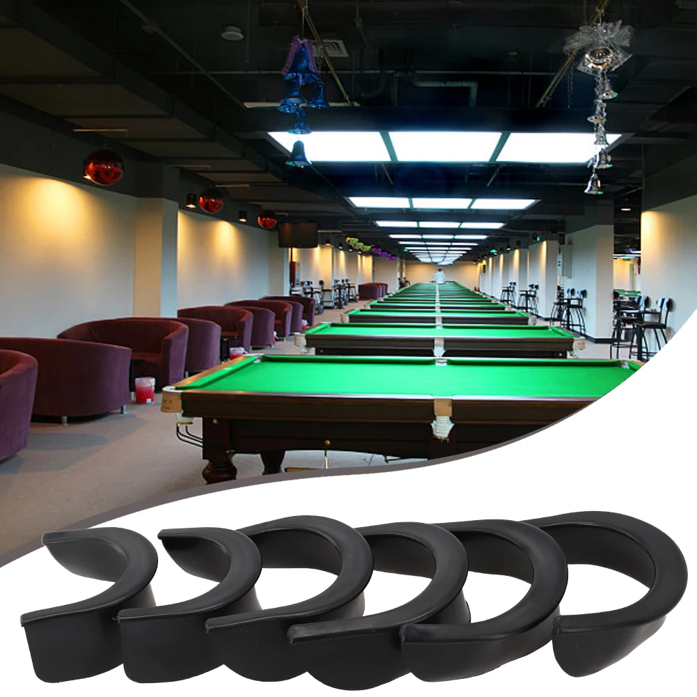for durable Adult Billiards Middle Tail Bag Set 6 x Pool Table Rubber Pockets (Black High Quality Stylish Premium)