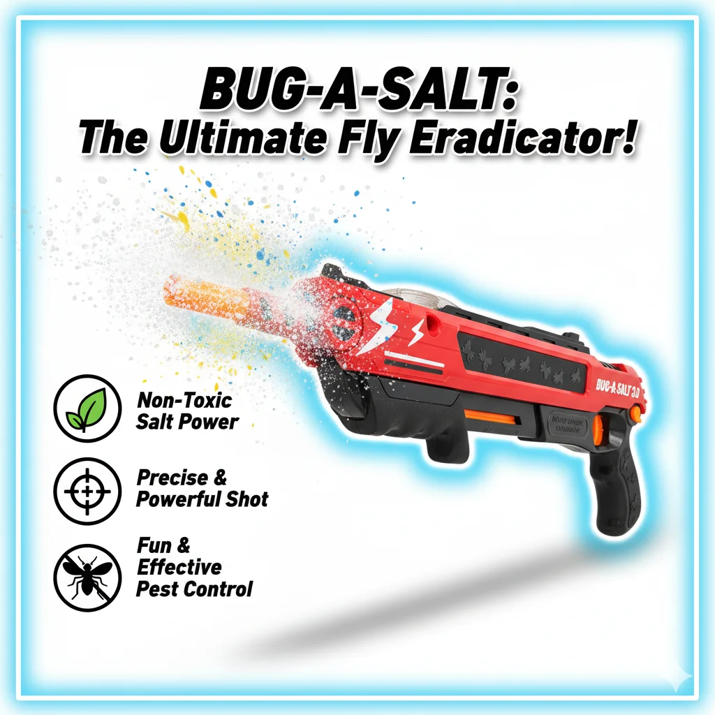New Newly Upgraded Salt Gun, Fly And Mosquito Killing Gun, Mosquito Killing Gun, Adult Simulation Toy Gun, New Version 3.0