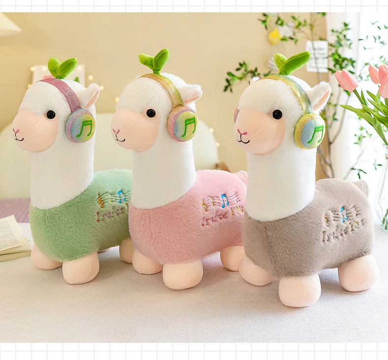 

23cm Alpaca Doll Plu Toy Pillow Children's Bedding Healing Series Boys Girls Birthday Gift Soft Stuffed Animal Collectible