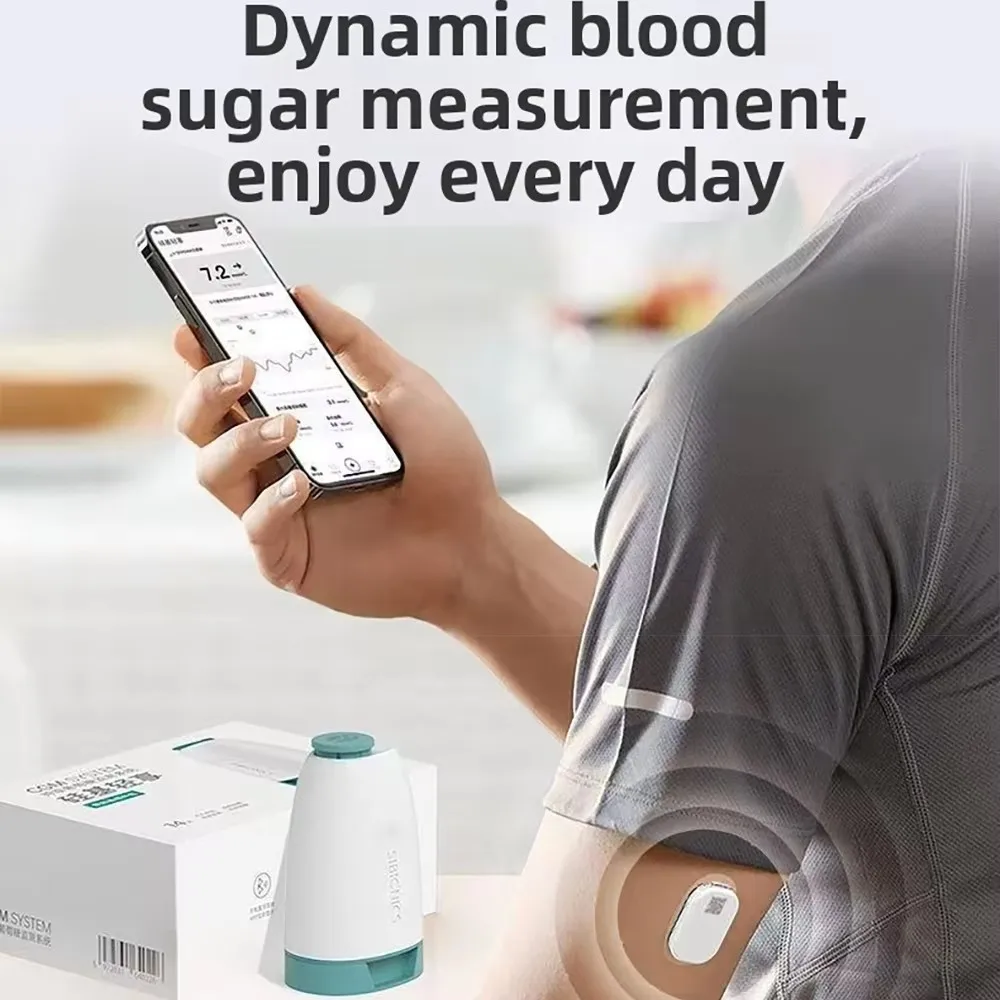 Датчик для неинвазивного мониторинга уровня глюкозы в крови Split Sibionics GS1-P2, 42 дня, в режиме реального времени, только для Android