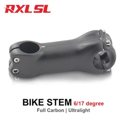 RXL SL Carbon MTB Bicycle Handlebar Stem UD Matte 6/17 Degree For Mountain Road Bike Stem Extension Mtb Power Bicycle Accessorie