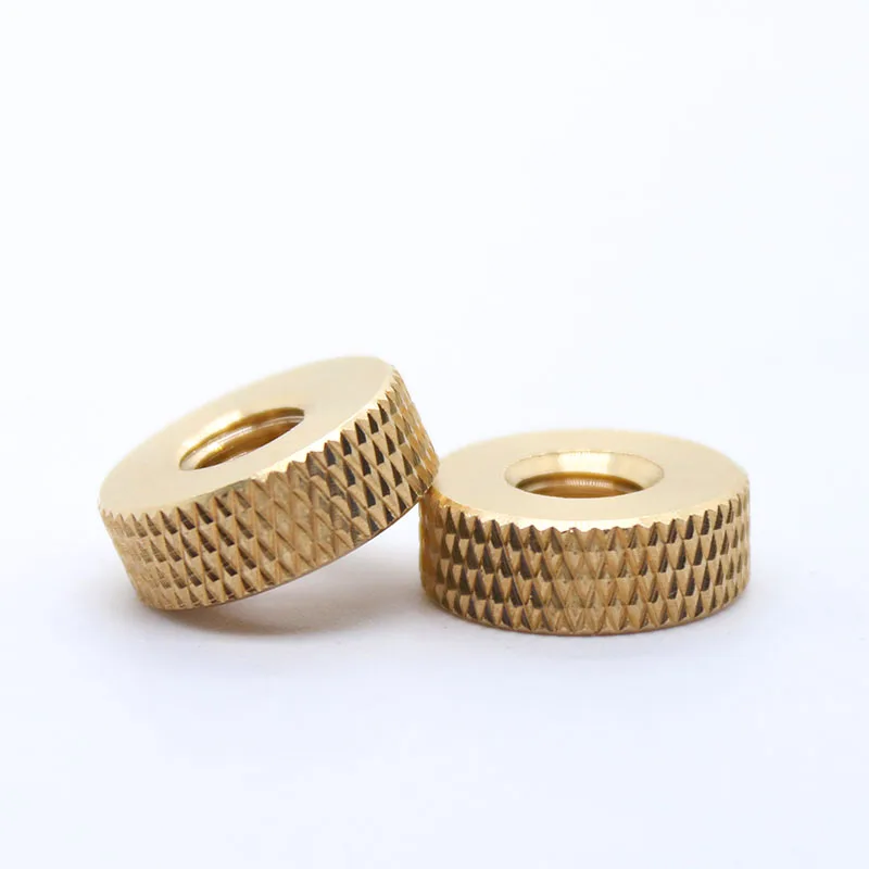 Brass Knurled Thumb Nut, Round Hand Twist Locking Nut, Hand‑Tighten Knurled Screw Nut M3 M4 M5 M6 M8