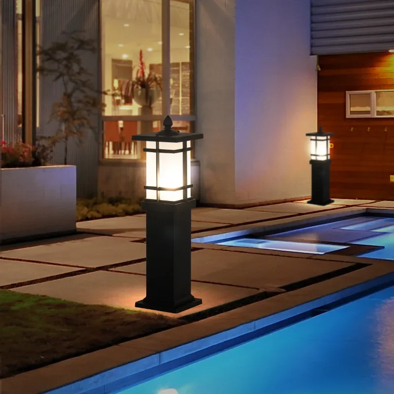 New Chinese Style Outdoor Wall Lamp Villa Outdoor Waterproof Lamps Aluminum Retro Balcony Simple Roof Terrace Wall Lamp