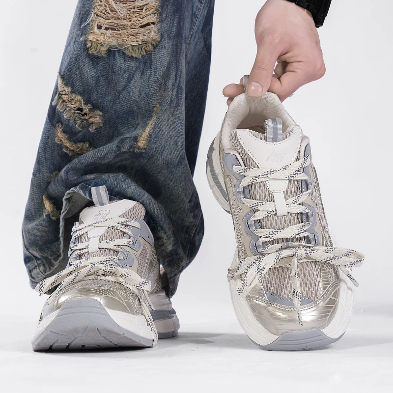 أحذية رياضية رجالية فاخرة - مدرب كاجوال مسامي، أحذية جري عصرية وأحذية تنس بدون كعب للرجال #6