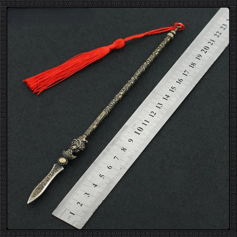 Film and Television Peripheral Weapons Zhao Zilong Zhao Yun 22cm Hundred Birds Chaofeng Gun Alloy Weapon Model Sword Boy Toys