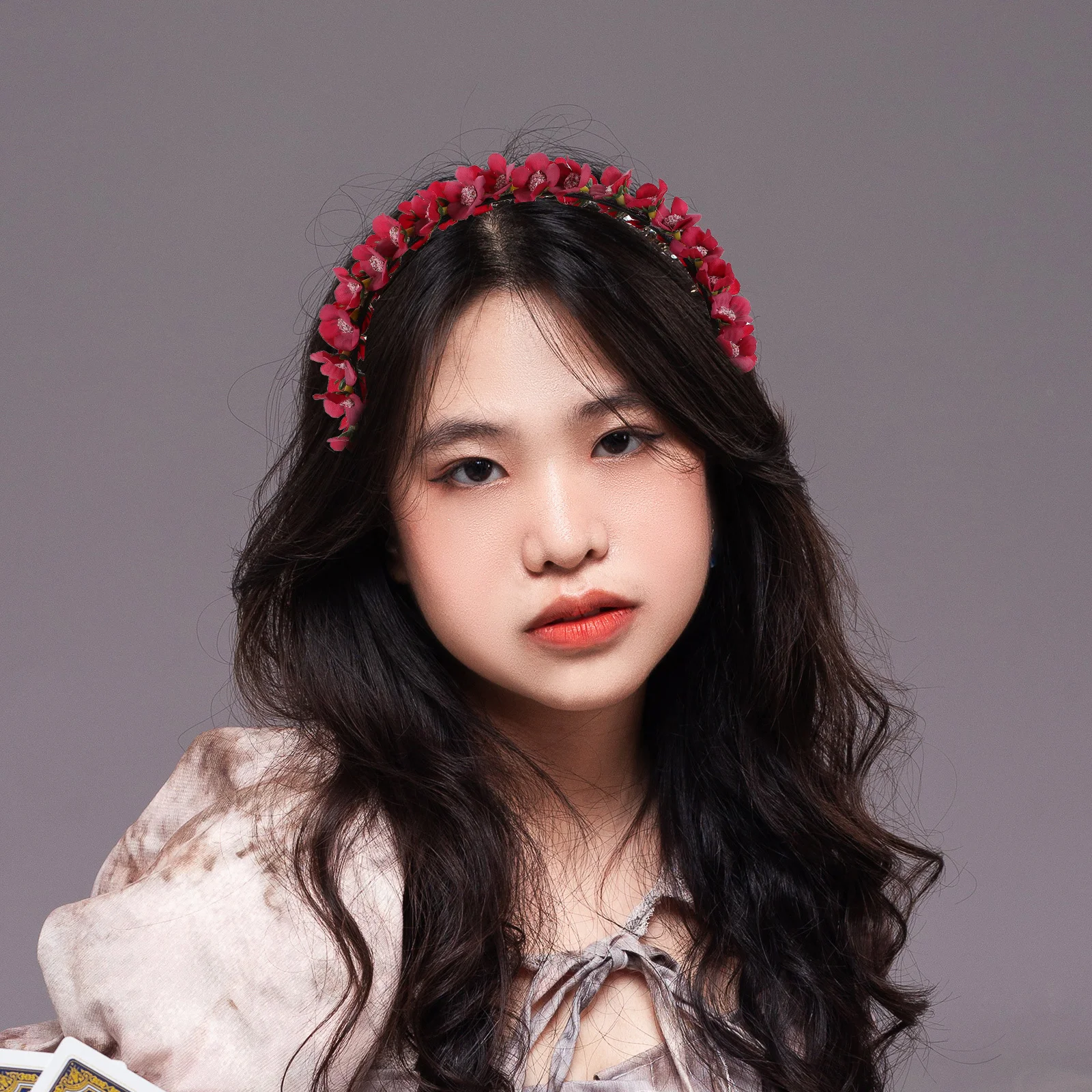 

Flower Headband Romantic Floral Hair Accessories Elegant Wedding Party Headpiece for Women Floral Hair Headpiece