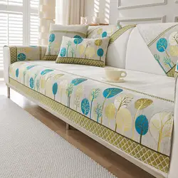 1pcs Chenille Sofa Mat Cover for Living Room Universal Armrest Backrest Pad Anti-Slip L Shape Pets Kids Couch Cushion Home Decor
