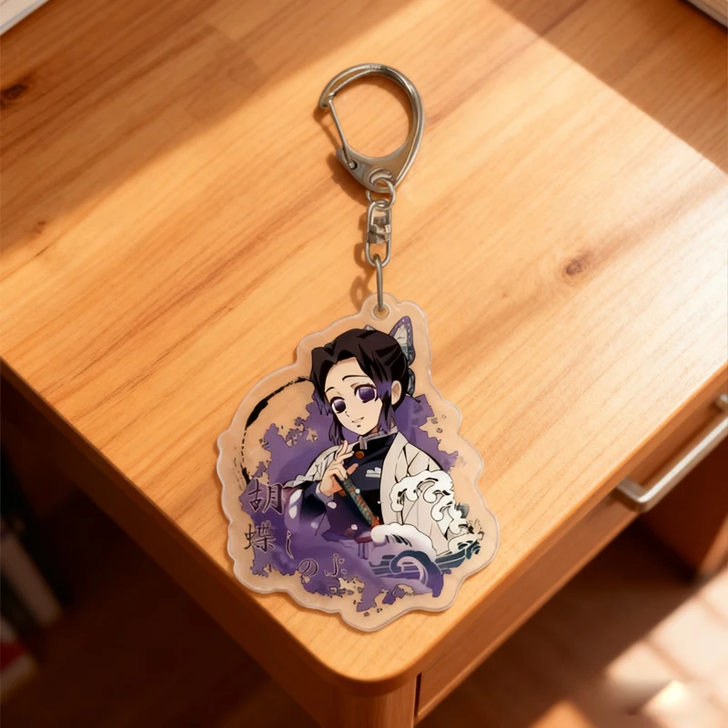 

Demon Slayer Keychain Children's Anime Characters 2D Acrylic Creative Keychain Hanging Decoration Cartoon Series Birthday Gifts