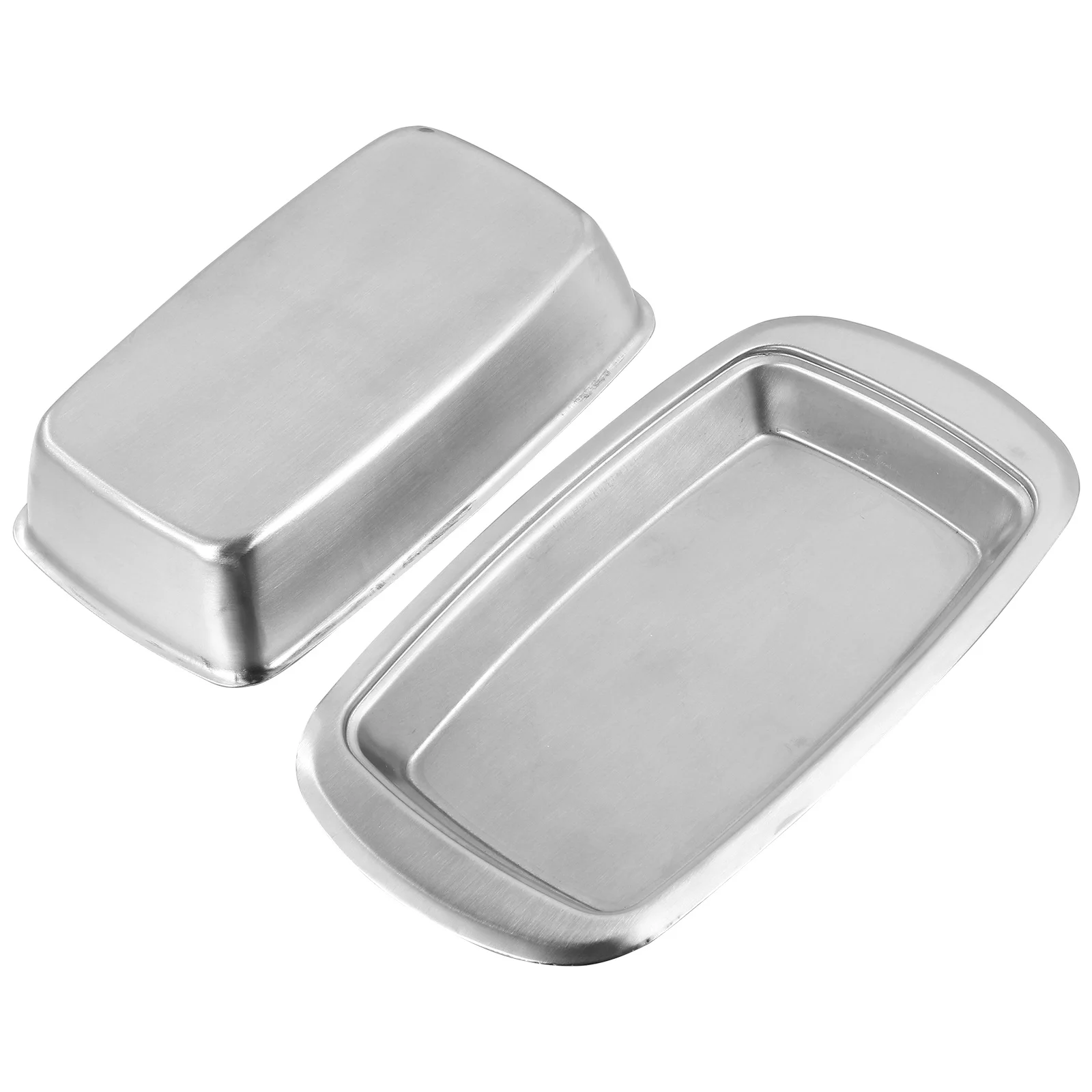 

1 pc Stainless Steel Butter Box Rust-Proof Multipurpose Storage Container For Kitchen Dessert Cheese Snack Fresh Keeping