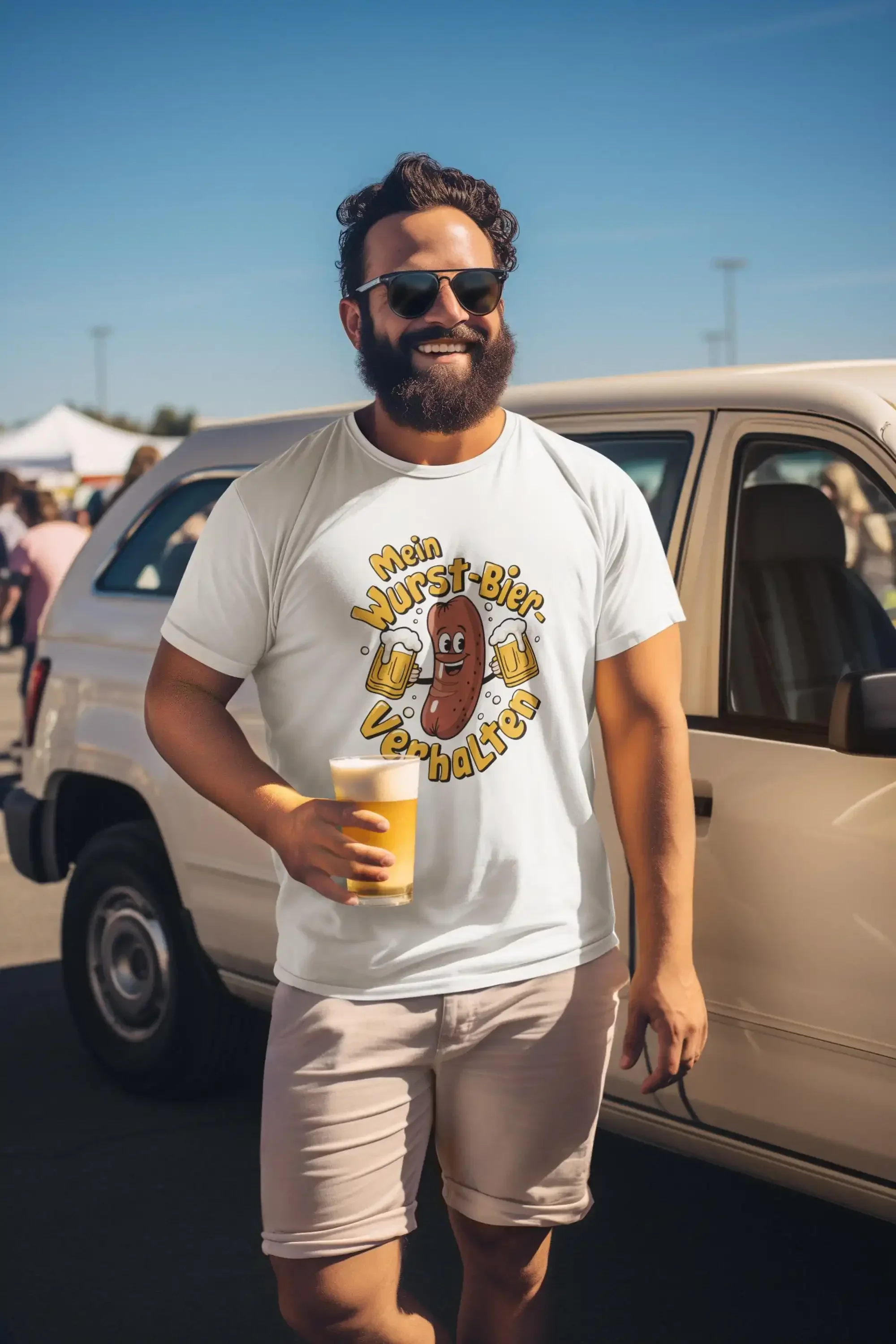 Funny Beer T Shirt My Sausage Behavior Party for Lovers Idea