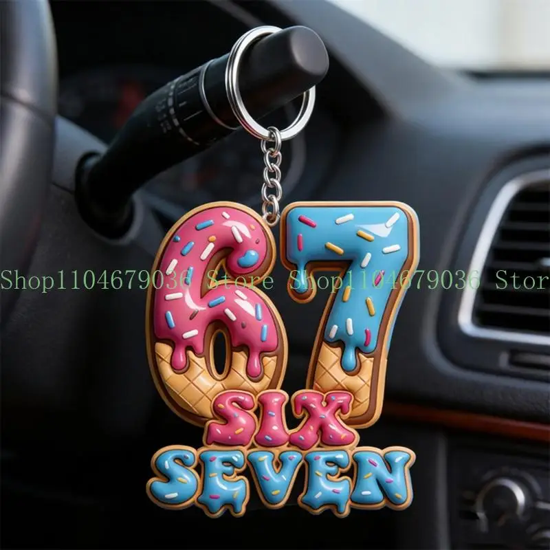 652F Lightweight Funny Acrylic Keychain Accessory Easy to Carry for Students and Commuters on Daily Commutes or Travels.