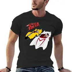 SPEED RACER - RACER X T-shirt para homens, tops plus size, secagem rápida, camisetas coreanas, camisas brancas lisas, nova moda