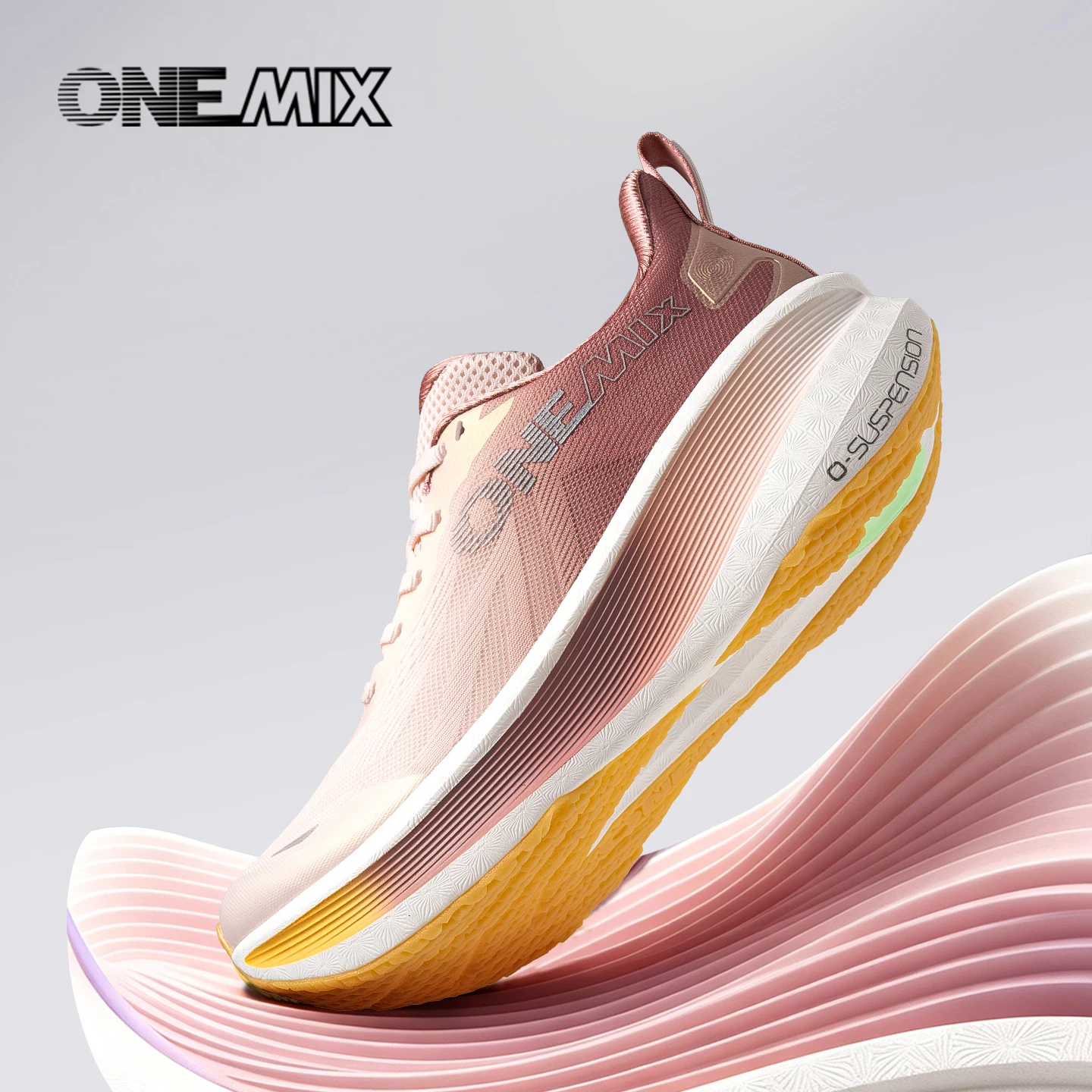 ONEMIX Anti Slip and Wear-resistant Lightweight Men Sneakers Supercritical Foaming Moulding Skill High-Performance Running Shoes