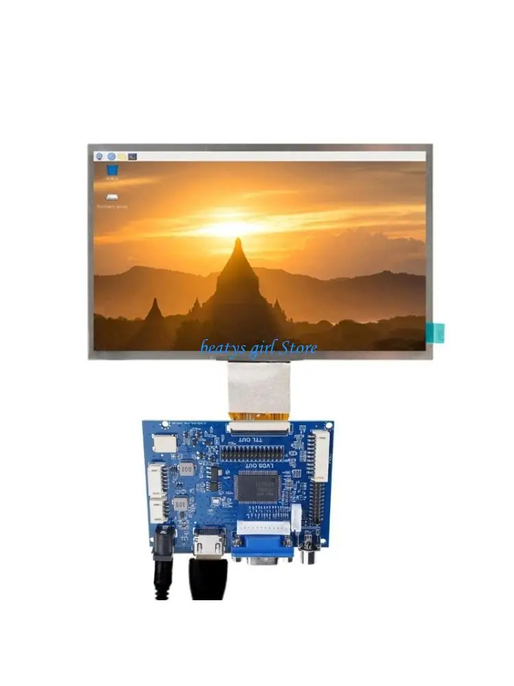 C7AB LCD Screen TTL LVDS Controller  VGA 2AV 50PIN for AT070TN90 AT070TN92 AT070TN94 Driver Board Universal