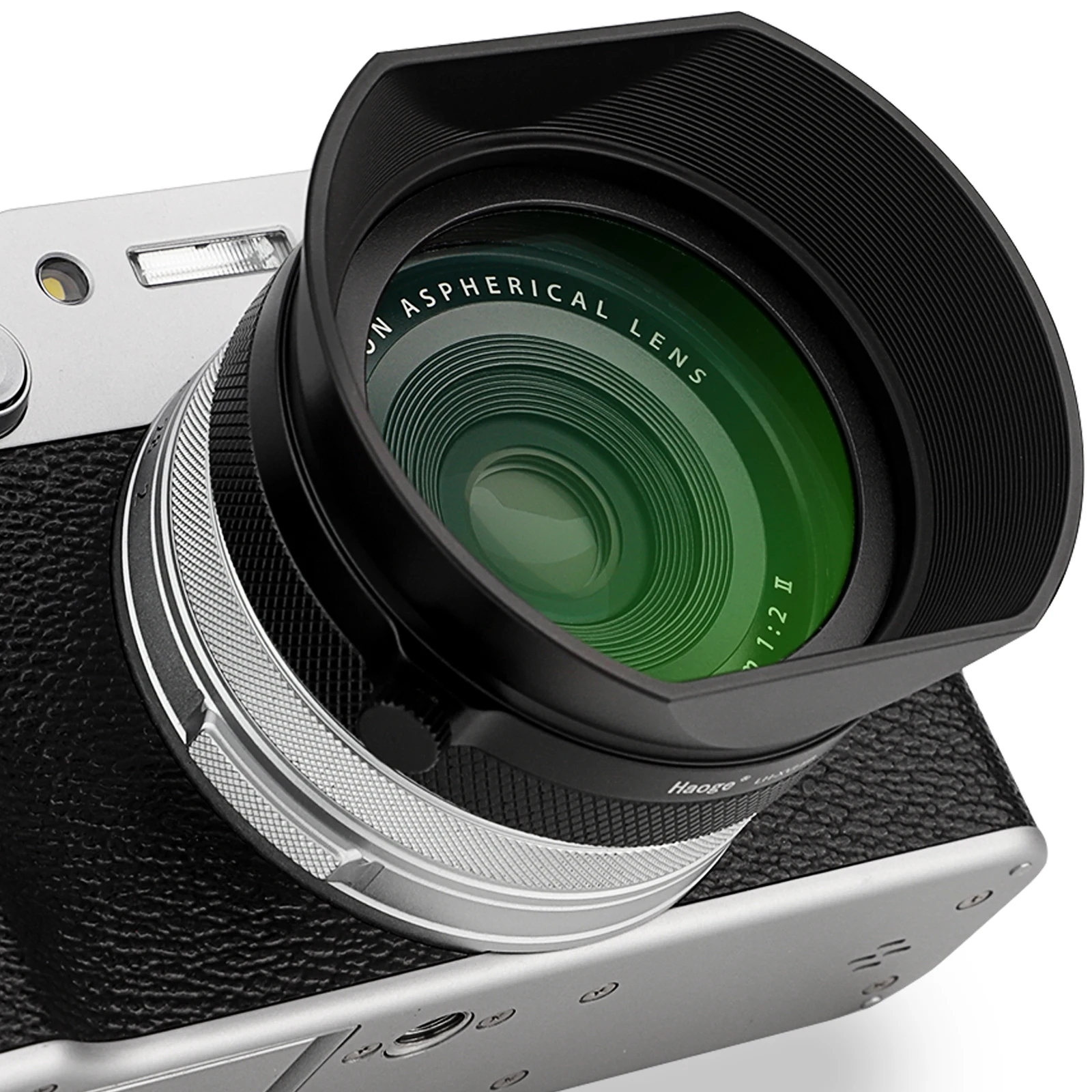 

Металлическая квадратная бленда Haoge для объектива и фильтр защиты от ультрафиолета MC для камеры Fujifilm X100VI X1006, черный