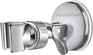 Adjustable Shower Head Holder, Handheld Shower Head Bathroom Suction Cup Holder, Removable Wall Mount Shower Holder (Silver) (Silver, 1)