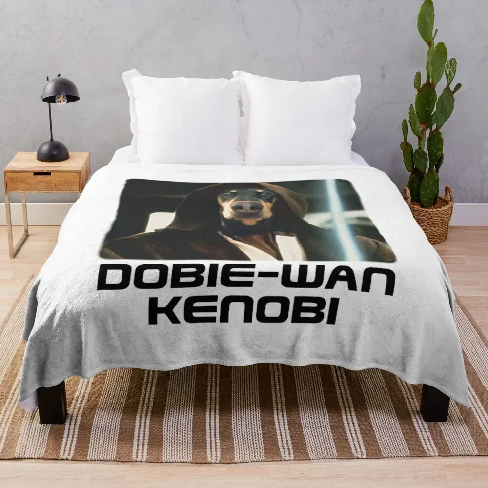 

Dobie Wan Kenobi - Doberman Throw Blanket Warm Comfortable Blanket for Office Napping