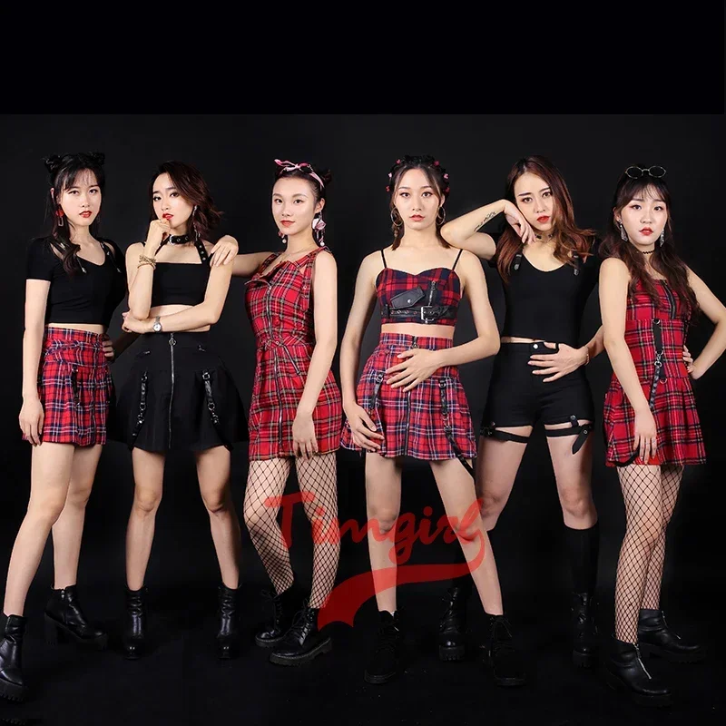 Neues Jazz Tanz Kostüm koreanische Mädchen Gruppe Tanz Performance Kostüm Hip Hop Street Dance Set Frau Bühne Laufsteg Outfits dwy4447