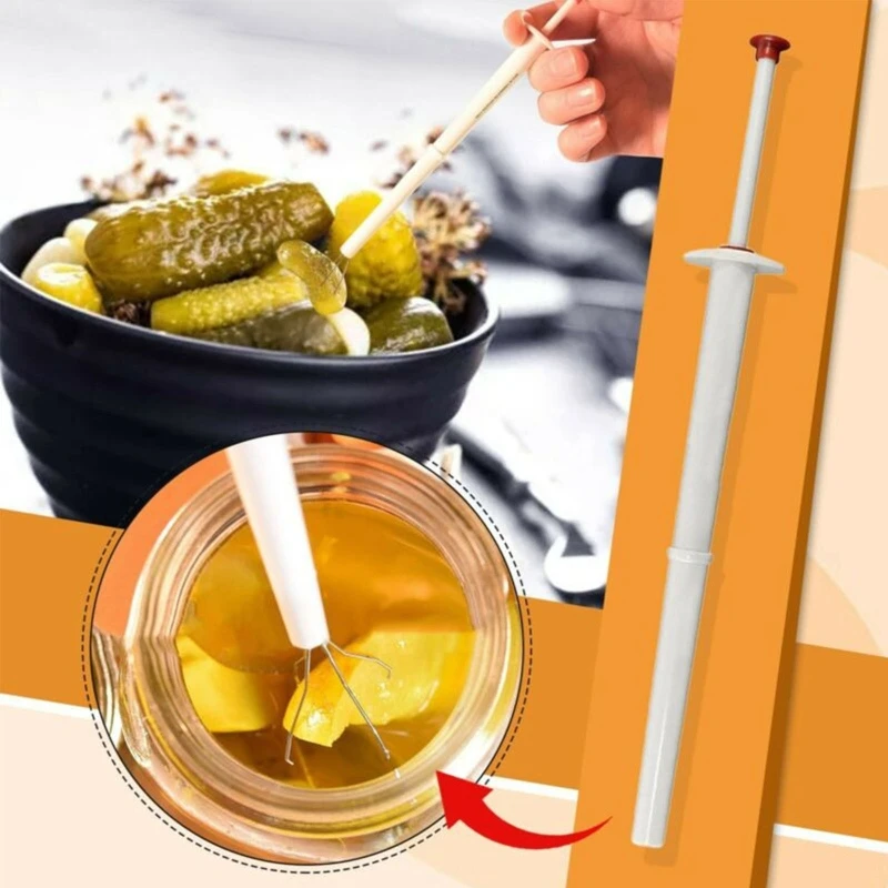 Pickle Picker Stainless Steel and Plastic Home Accessories Durable Dropsale