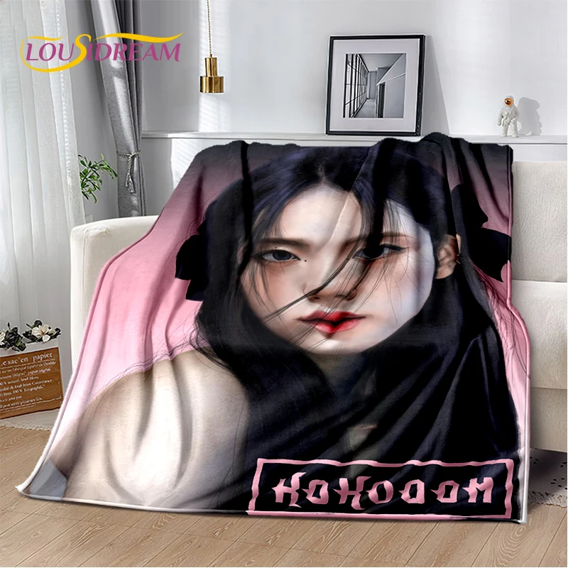 2025 Kpop Kim Jisoo Beauty Star Soft Flannel Blanket for Beds Bedroom Sofa Picnic,Throw Blanket for Cover Leisure Nap Gift Kids