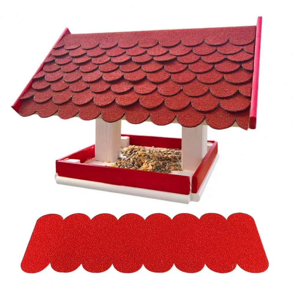 

21/32/53 шт. Самоклеящаяся водонепроницаемая кровельная войлочная черепица, нарезаемая, мини-черепица для крыши птичьих домиков и гнездовых ящиков