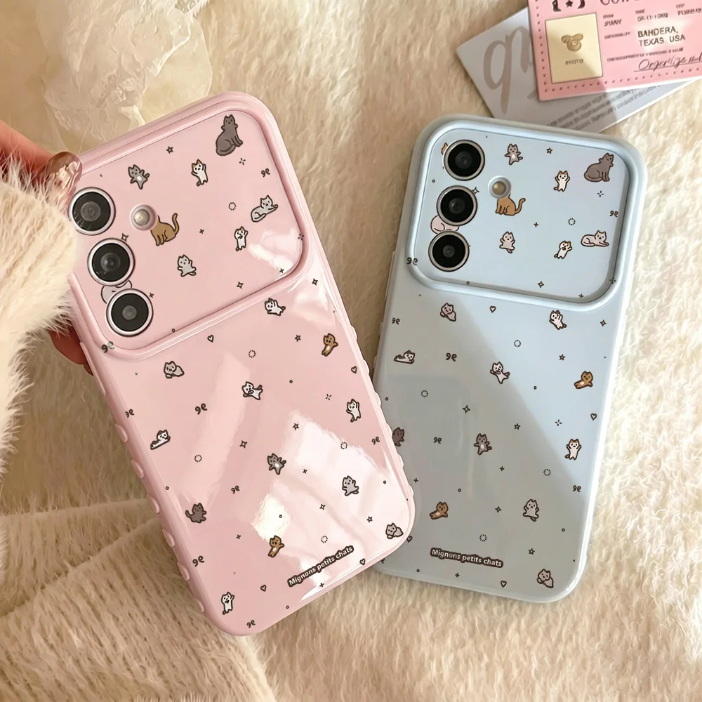 Flower Glossy Phone Case For Samsung Galaxy A57 A56 5G A17 A16 A37 A36 A55 A54 A15 A05 A06 A26 Soft TPU Shockproof Bumper Cover