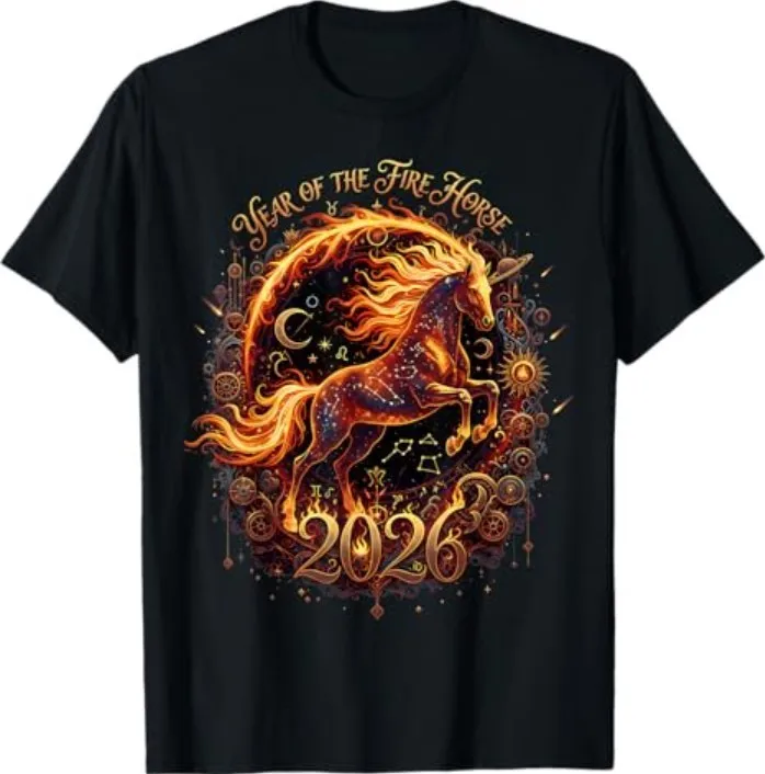 

Fire Horse 2026 Lunar New Year Zodiac Tee
