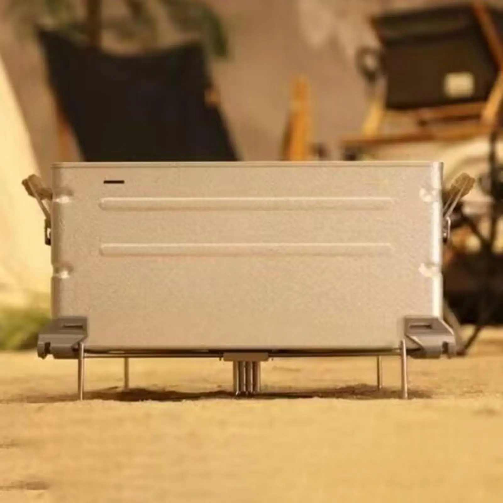 

Foldable Cooler Stand Ice Box Holder Sturdy Strong Load Bearing Luggage Rack Water Container Stand for Fishing Picnic Outdoor