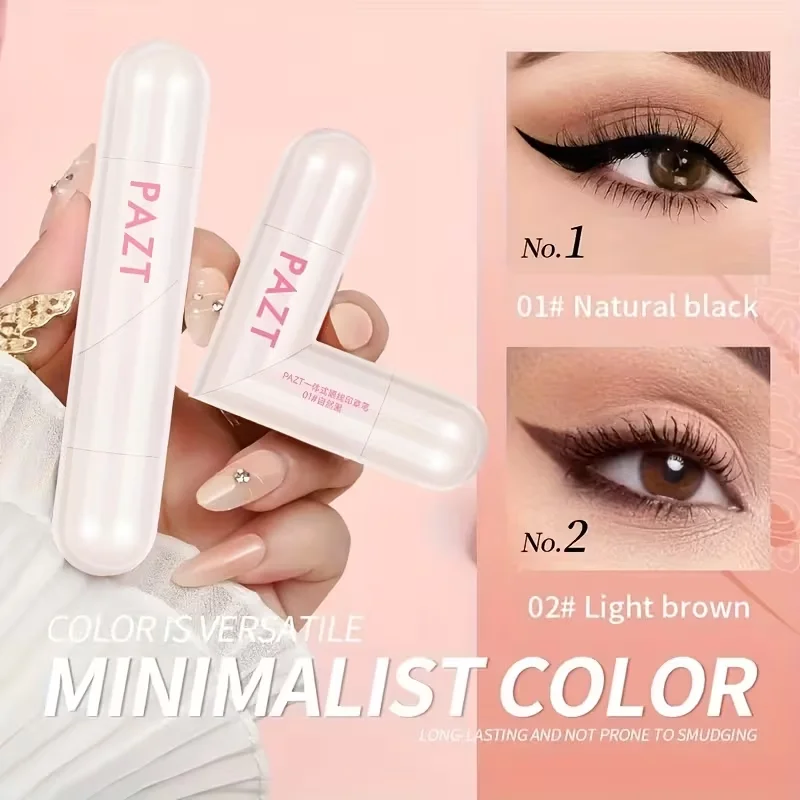 Waterproof Eyeliner Pen,Long-Lasting Winged Eyeliner,Sweatproof,One-Time Molding Dual Tip,Liquid Eyeliner Makeup for Beginners