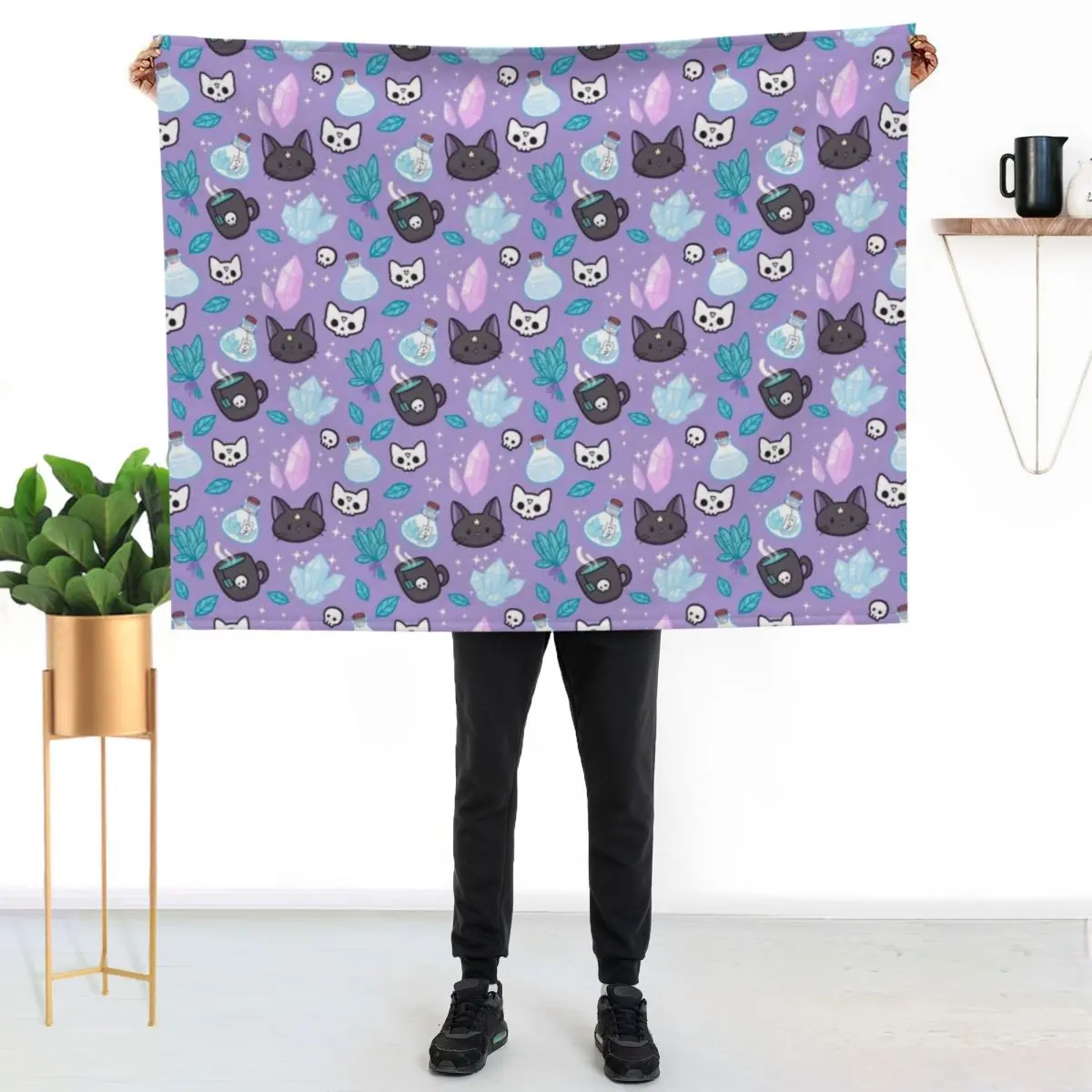 Herb Witch | Nikury Throw Blanket Hairys Luxury Throw Soft Plush Plaid Large Sofa Quilt For Decorative Sofa Blankets