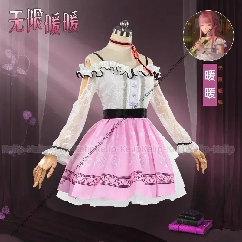 Nikki Cosplay Costume Anime Infinity Nikki Sweet Pink Lolita Dress Uniform Wig Set Halloween Party Outfit for Women SKIRTS
