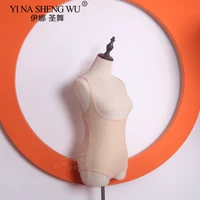 Top de danza del vientre para mujer, Bodi de malla transparente sin mangas, Top de una pieza, hilo de agua, práctica de baile
