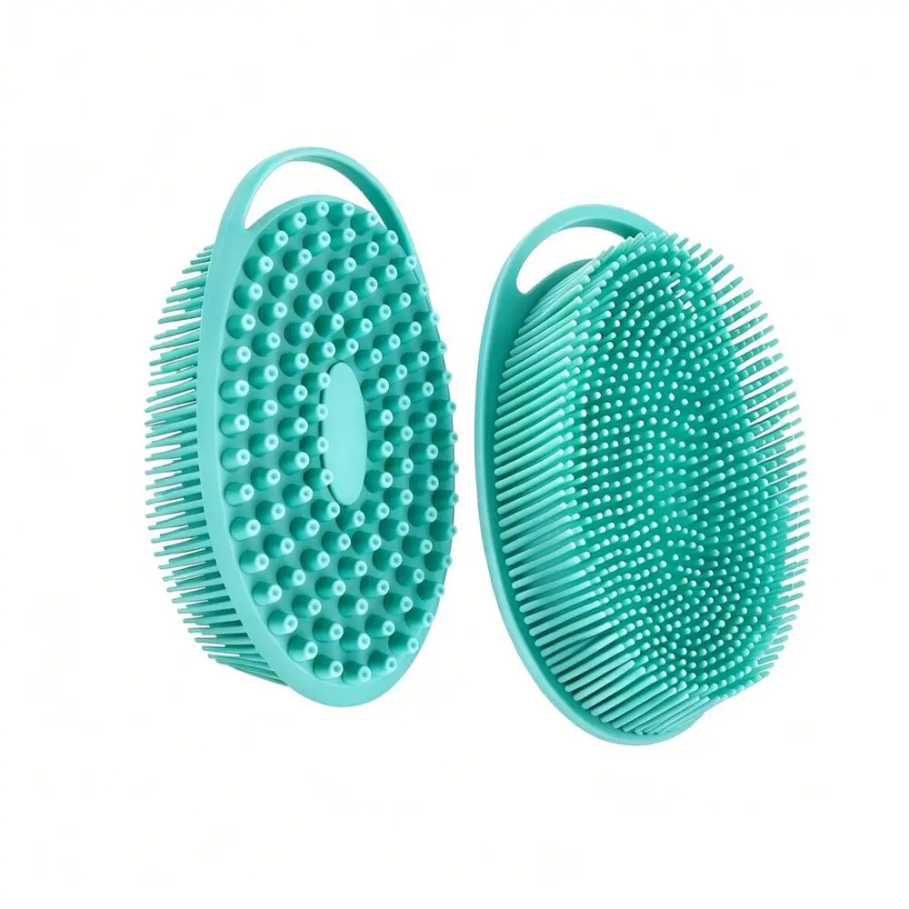 Bath Brush Silicone Scalp Massager Soft Bristle Body Exfoliator Scrubber Tool Comfortable Non Slip Shower Gadget