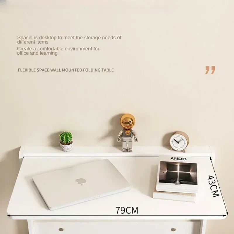 Solid Wood Wall Hanging Folding Table Small Family Hanging Laptop Desk Multi-functional Learning Eating Table Nordic Furniture