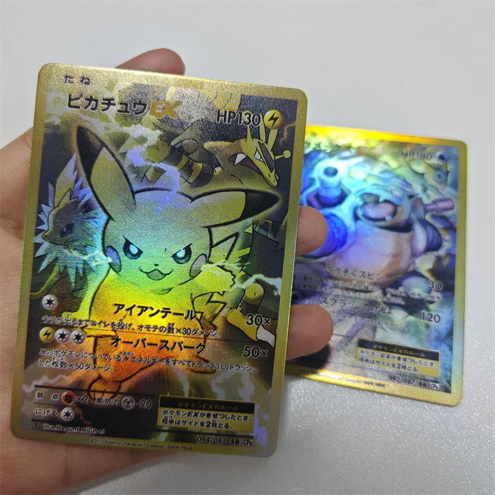 ptcg-японские-карты-20-го-бластера-собирают-игровой-боевой-реквизит-cp6-diy-promo-ex-лазерная-карта-изысканный-карманный-монстр-аниме-мультфильм