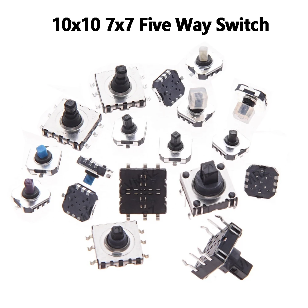 10PCS 10*10mm 7*7mm  Five Way Switch SMD For Mobile Navigation Keys Mobile Switch to Multi-directional Switch 7X7 10x10 