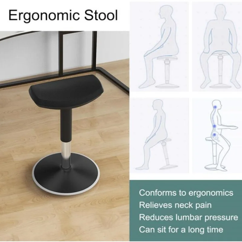 Silla de oficina oscilante con Base antideslizante, asiento inclinable para Taller, salones, estudio, Spa, altura ajustable