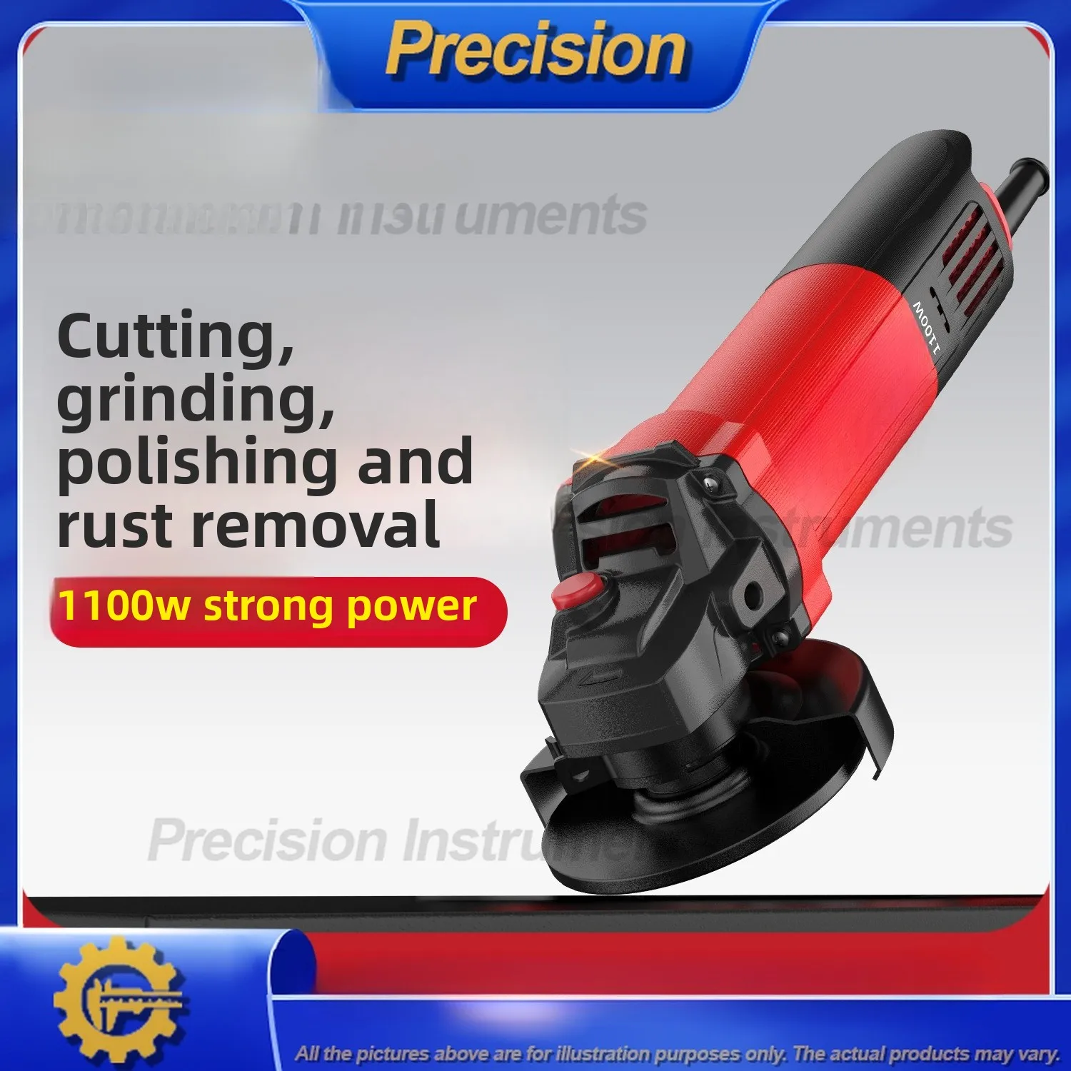 

2026 High Power Angle Grinder Multi Function Cutting Polishing Grinding Machine for Home Use Industrial Wood Metal Working