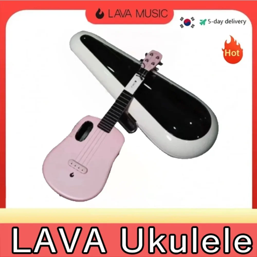 

LAVA U Carbon Fiber Ukulele with Effects Concert Travel Ukulele with Case Pick and Charging Cable (FreeBoost, Sparkle 23-inch)